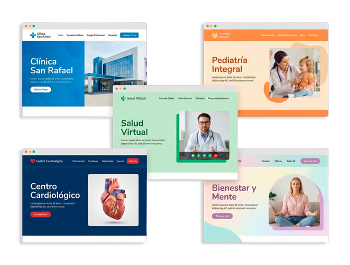 Sitio web médico profesional con turnos online